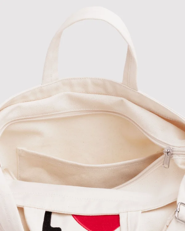 Horizontal Zip Duck Bag - I Love NY - Material: canvas