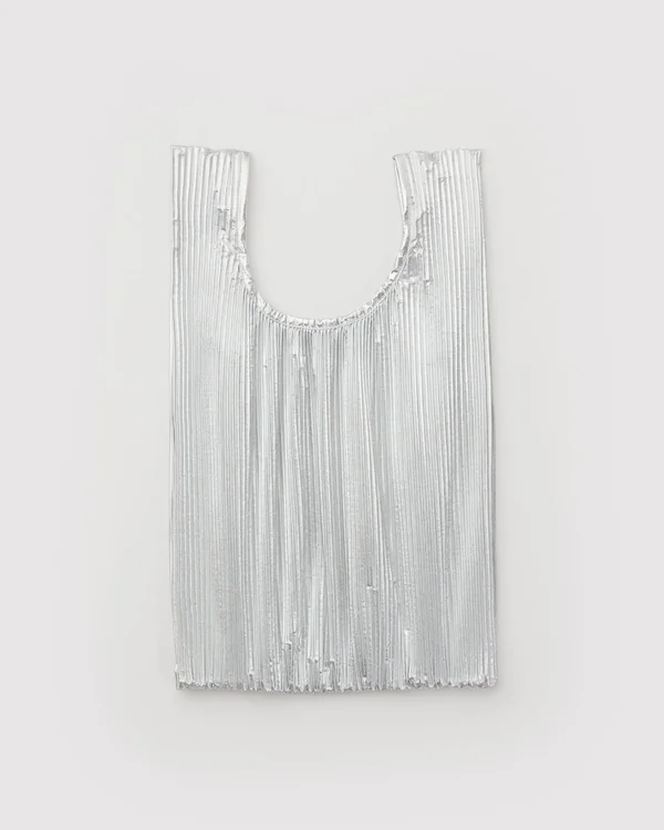 Pleated Baggu - Chrome Metallic - Size: OS