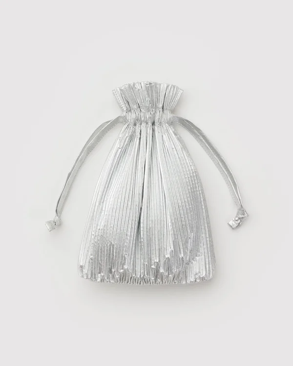 Pleated Baggu - Chrome Metallic - Size: OS