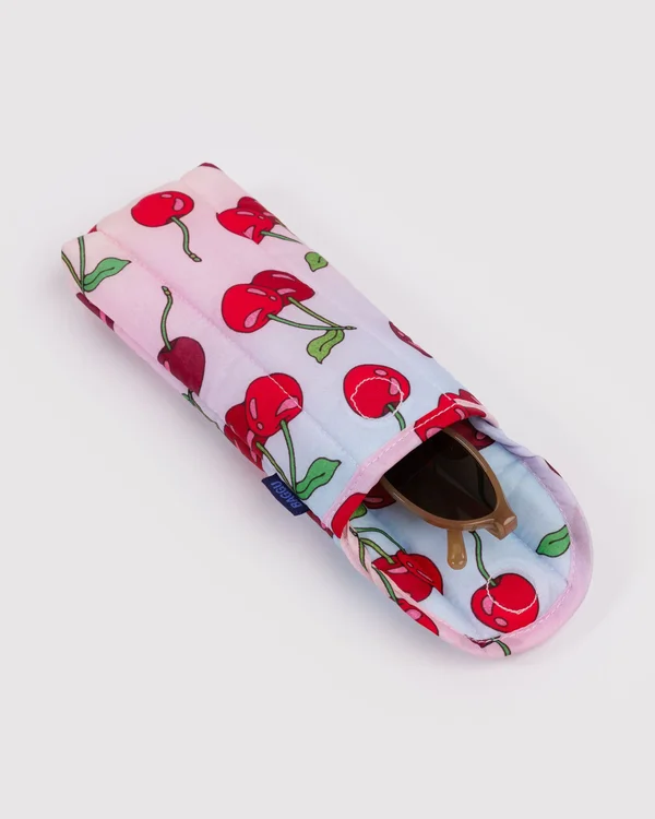 Puffy Glasses Sleeve - Cherries - Size: OS