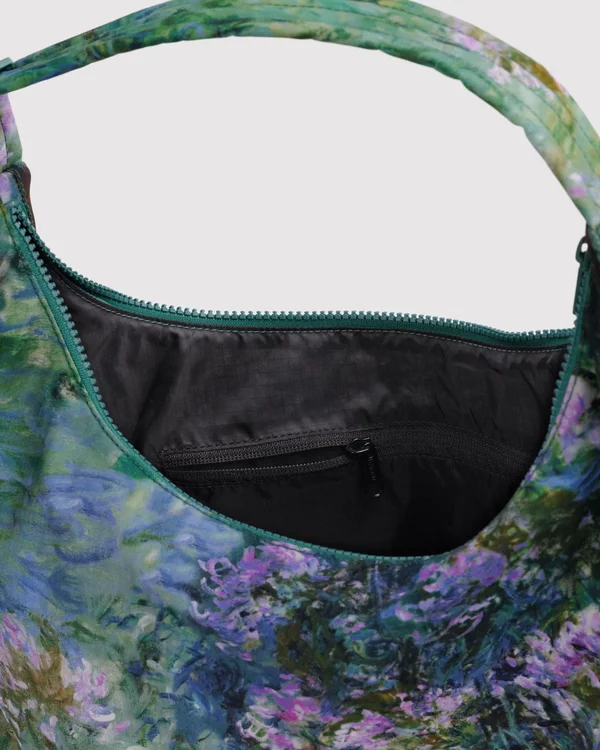Nylon Shoulder Bag - Agapanthus Claude Monet - Material: heavyweight-nylon