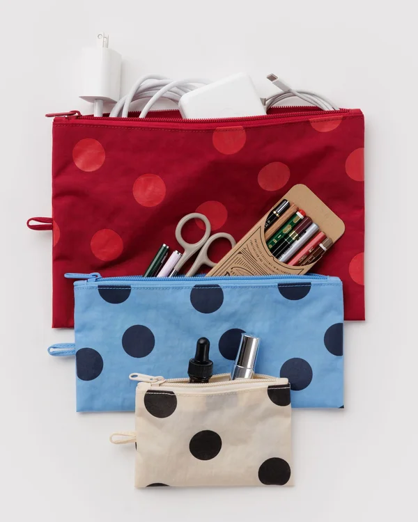 Flat Pouch Set - Polka Dot Mix - Size: OS