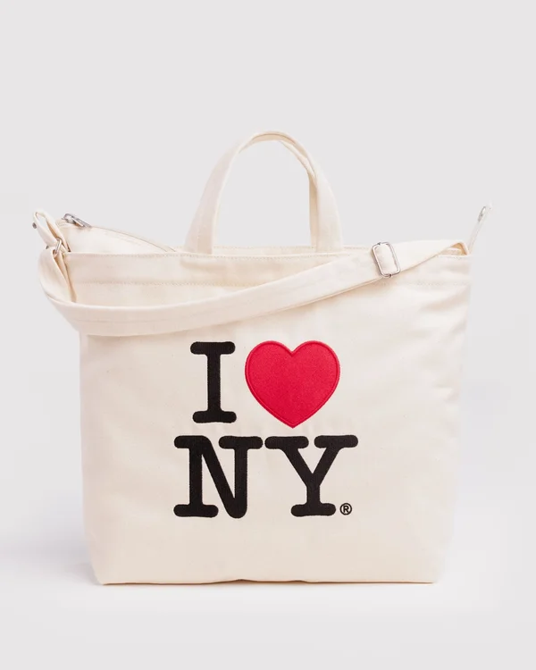 Horizontal Zip Duck Bag - I Love NY - Material: canvas