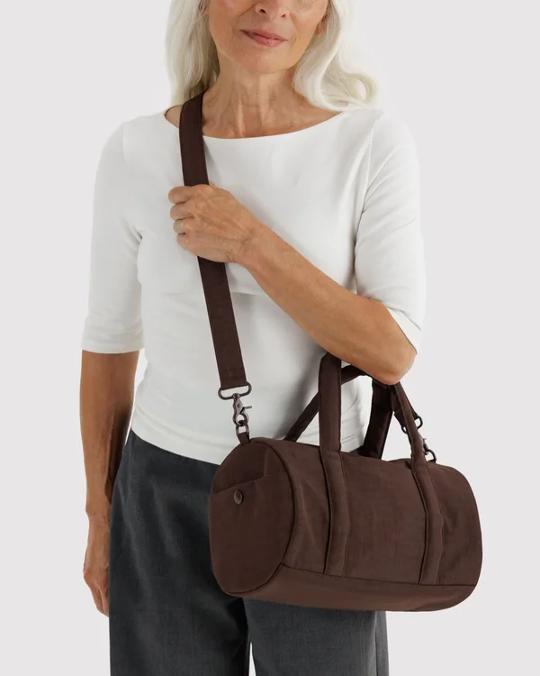 Nylon Duffle Bag - Coffee - Material: heavyweight-nylon