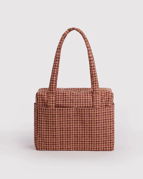 Small Cloud Carry-On - Tan Houndstooth - Size: OS