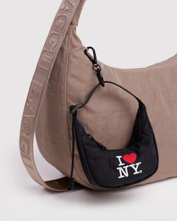 Crescent Bag Charm - I Love NY - Size: OS