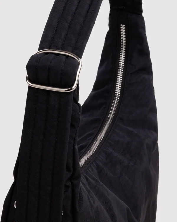 Nylon Shoulder Bag - Studs - Size: OS