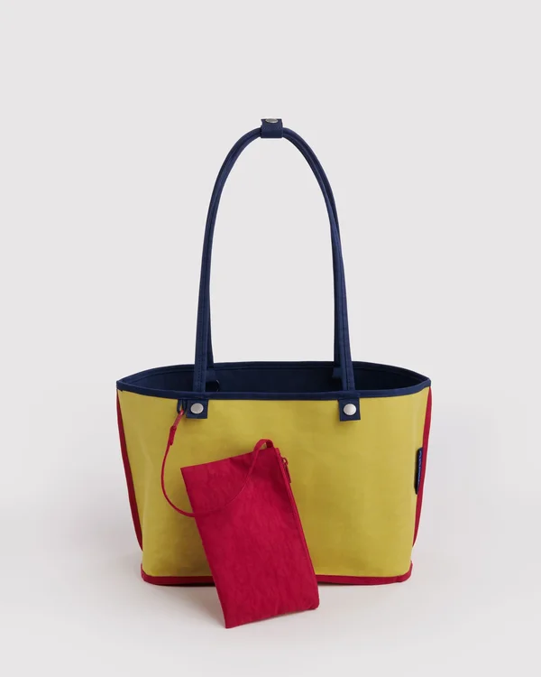 Medium Nylon Reversible Tote - Navy Mix - Material: heavyweight-nylon